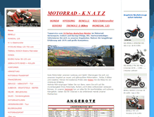 Tablet Screenshot of knatz-motorrad.de